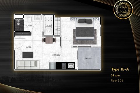 Condo in Pattaya, Thailand, 1 bedroom  № 165592 - photo 12