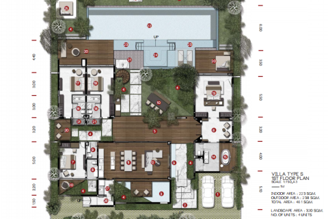 Вилла в Самуи, Таиланд с 4 спальнями  № 165178 - фото 11