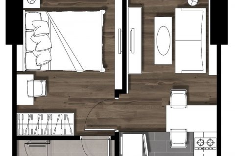 Студия в кондо в Ваттхане, Бангкок, Таиланд № 140751 - фото 4