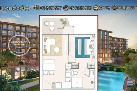 Condo à Bangkok, Thaïlande, 1 chambre  № 201887 - photo 10
