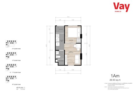 Eigentumswohnung in Bangkok, Thailand, 1 Schlafzimmer № 222626 - Foto 11