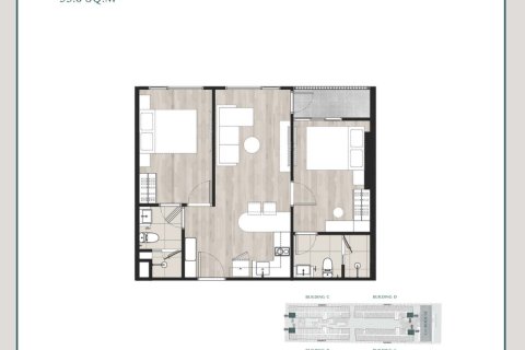 Кондоминиум с 2 спальнями в Бангкоке, Таиланд № 165036 - фото 14