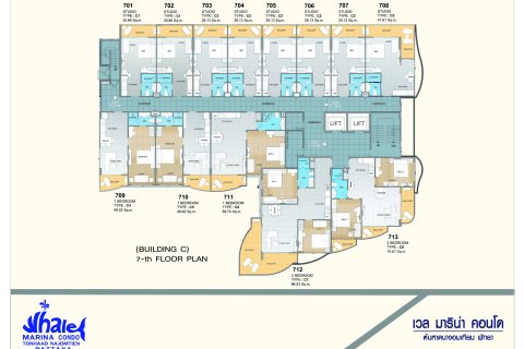 Condo à Pattaya, Thaïlande, 2 chambres № 165496 - photo 21