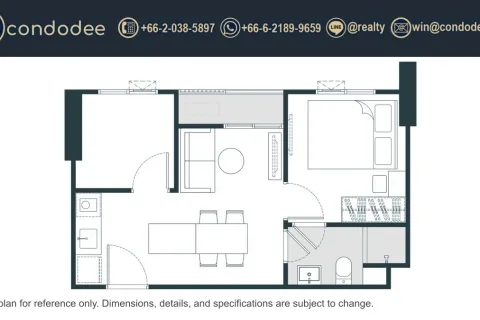 Condo in Bangkok, Thailand, 1 bedroom  № 233999 - photo 4