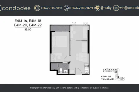 Condo in Watthana, Bangkok, Thailand, 1 bedroom  № 233993 - photo 4