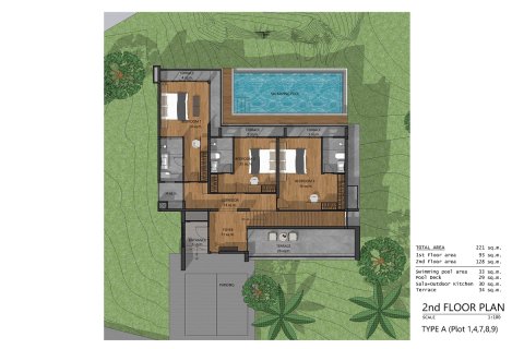 Вилла в Самуи, Таиланд с 3 спальнями  № 165531 - фото 9