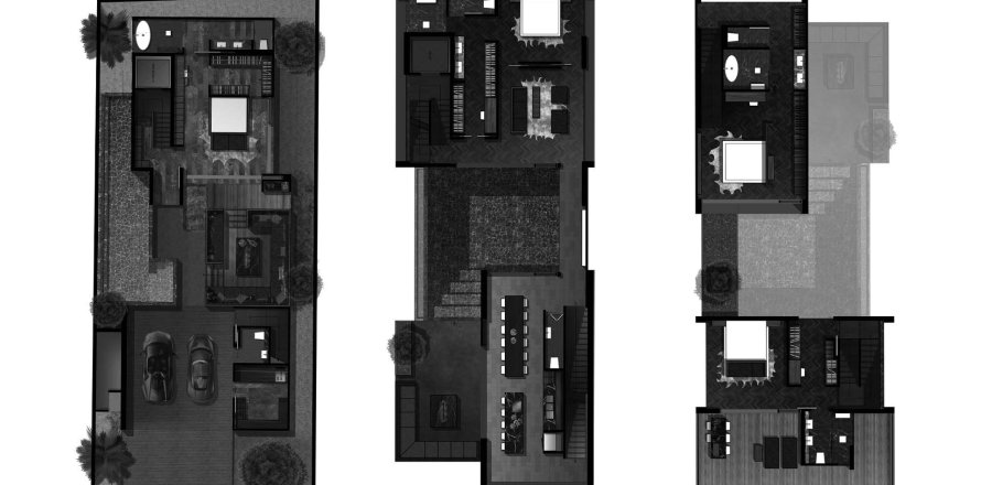 Планировка Виллы «VILLA C» 4 спальни в ЖК The Granary Villas