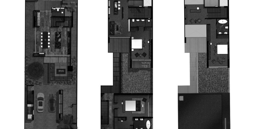 Планировка Виллы «VILLA B» 3 спальни в ЖК The Granary Villas