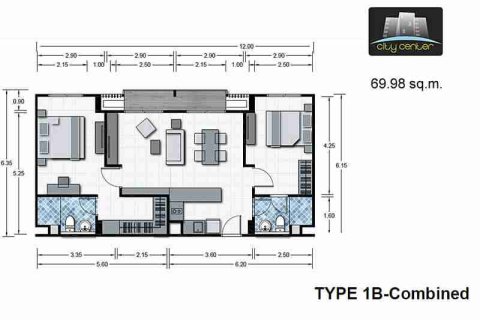 Condo à Pattaya, Thaïlande, 2 chambres № 184156 - photo 7