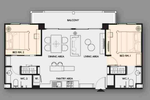 Condo à Pattaya, Thaïlande, 2 chambres № 184154 - photo 7