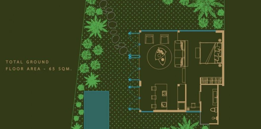 Villa à Surat Thani, Thaïlande 1 chambre № 115013