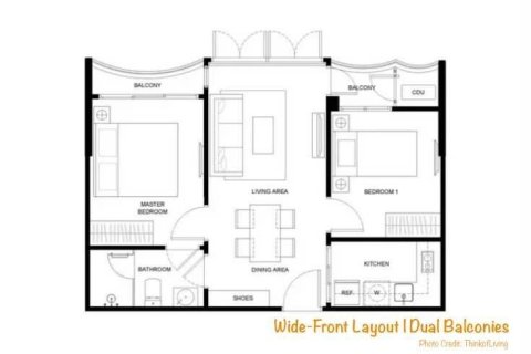 Condo à Watthana, Bangkok, Thaïlande, 2 chambres  № 171205 - photo 7