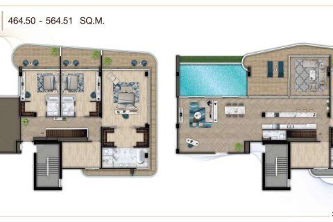 Пентхаус в Паттайе, Таиланд с 4 спальнями  № 166332 - фото 16