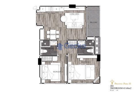 Condo in Pattaya, Thailand, 2 bedrooms  № 195834 - photo 3