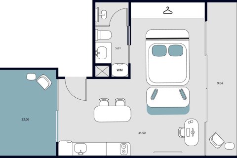 Студия в Раваи, Таиланд № 166246 - фото 12