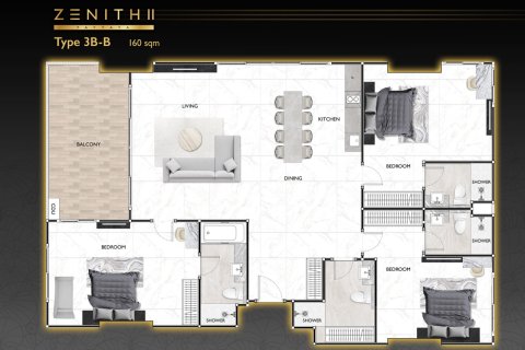 Condo à Pattaya, Thaïlande, 3 chambres  № 169874 - photo 24