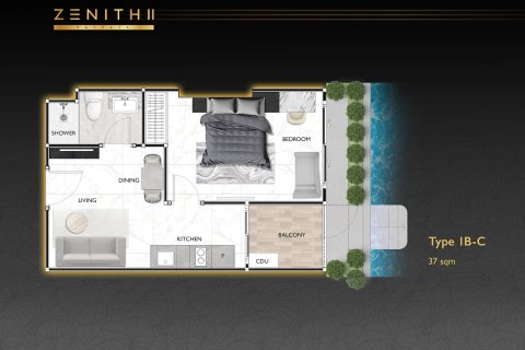Condo in Pattaya, Thailand, 1 bedroom № 169877 - photo 23