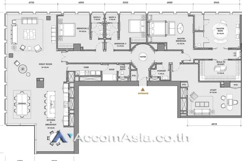 Penthouse in Bang Rak, Bangkok, Thailand 3 Schlafzimmer № 220153 - Foto 16