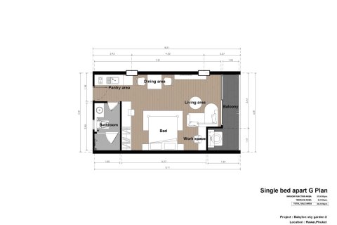 Кондоминиум с 1 спальней в Раваи, Таиланд № 166072 - фото 16