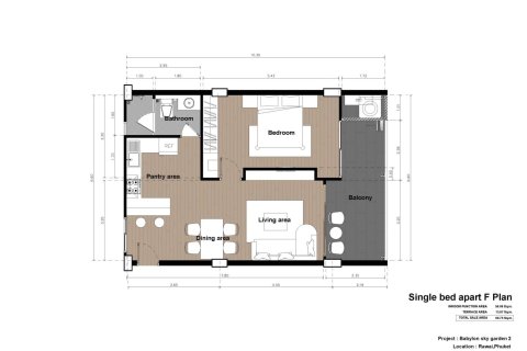 Кондоминиум с 1 спальней в Раваи, Таиланд № 166070 - фото 11