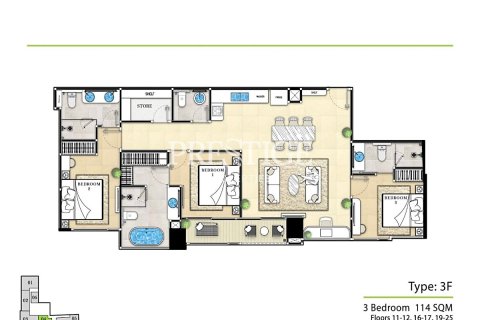 Condo in Pattaya, Thailand, 3 bedrooms № 197489 - photo 13