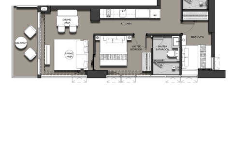 Condo à Hua Hin, Thaïlande, 2 chambres  № 157146 - photo 10