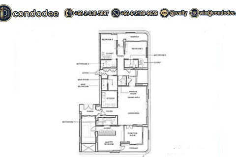 Condo in Bangkok, Thailand, 4 bedrooms  № 162879