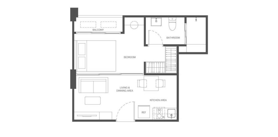 ЖК The Base Ratchada 19 в Бангкоке, Таиланд № 169679 - фото 1