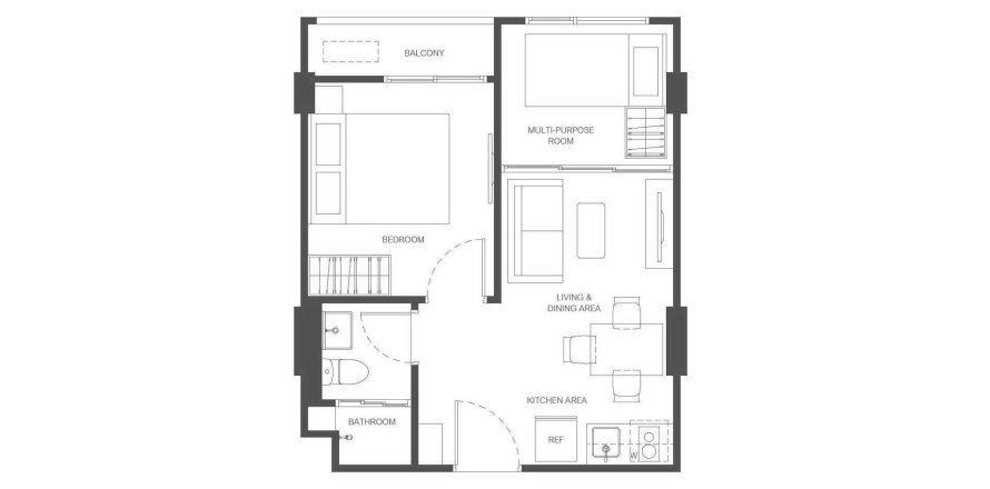 ЖК The Base Ratchada 19 в Бангкоке, Таиланд № 169679 - фото 1