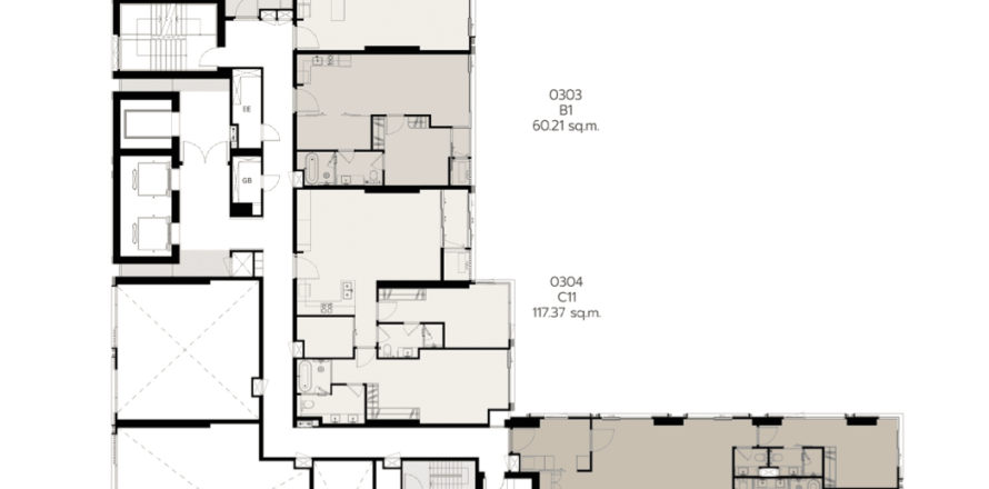 Condo à Bang Rak, Bangkok, Thaïlande, 2 chambres  № 173314