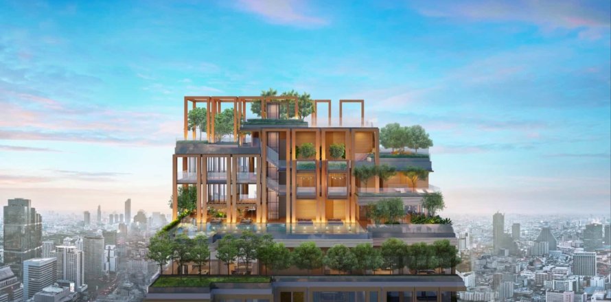 Пентхаус в Бангкоке, Таиланд с 4 спальнями  № 166005