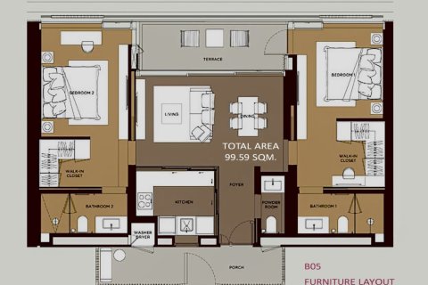 Condo in Bangkok, Thailand, 2 bedrooms  № 180896 - photo 10