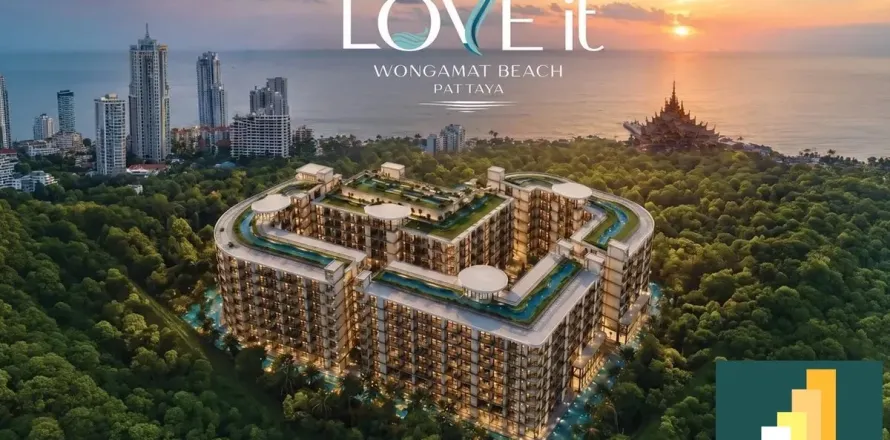 Estudio en el condominio en Pattaya, Tailandia № 210993