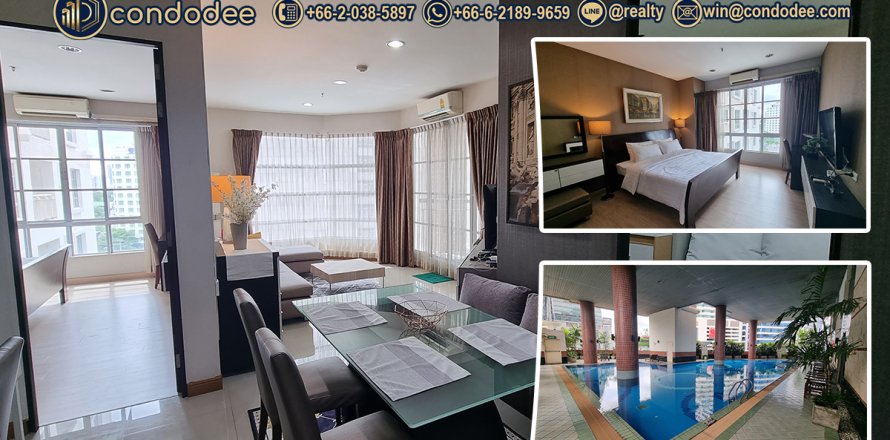 Condo à Khlong Toei, Bangkok, Thaïlande, 2 chambres № 200669