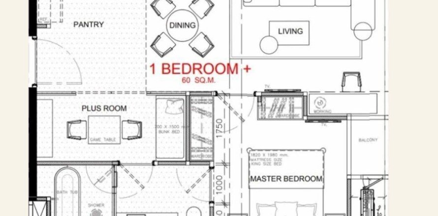 Studio dans le Condo à Bang Rak, Bangkok, Thaïlande № 167575