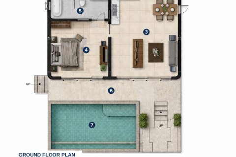 วิลล่าในเกาะพะงัน, ประเทศไทย 1 ห้องนอน № 233136 - รูปถ่าย 15