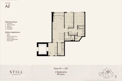 Eigentumswohnung in Bangkok, Thailand, 2 Schlafzimmer  № 222359 - Foto 13