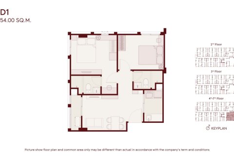 Condominio de 2 dormitorios en Bangkok, Tailandia № 233674 - foto 11