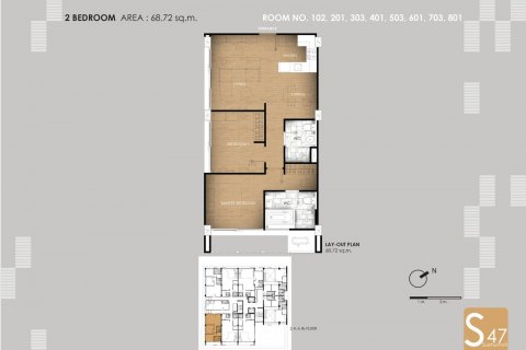 Кондоминиум с 2 спальнями в Бангкоке, Таиланд № 133710 - фото 14