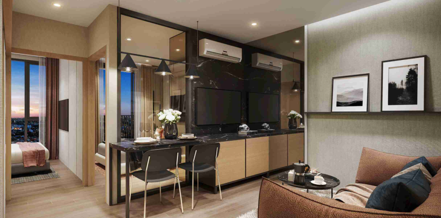 Condo à Bang Kapi, Bangkok, Thaïlande, 2 chambres  № 135530