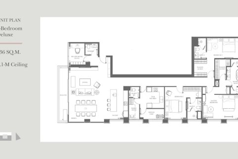 Кондоминиум с 3 спальнями в Бангкоке, Таиланд № 170075 - фото 9