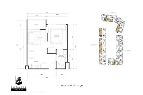 Кондоминиум с 1 спальней в Паттайе, Таиланд № 165985 - фото 15