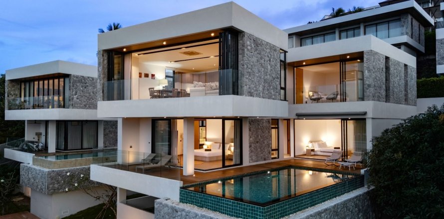 Вилла в Самуи, Таиланд с 4 спальнями  № 136882