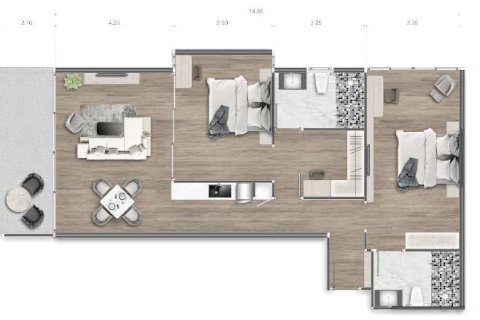 Condo à Patong, Thaïlande, 2 chambres  № 166225 - photo 15