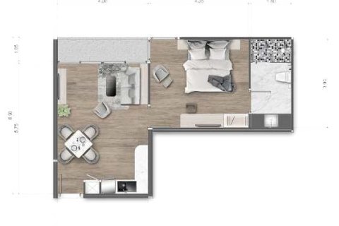 Кондоминиум с 1 спальней в Патонге, Таиланд № 166227 - фото 12