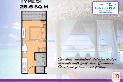 Studio dans le Condo sur Jomtien Beach, Pattaya, Thaïlande  № 204430 - photo 3