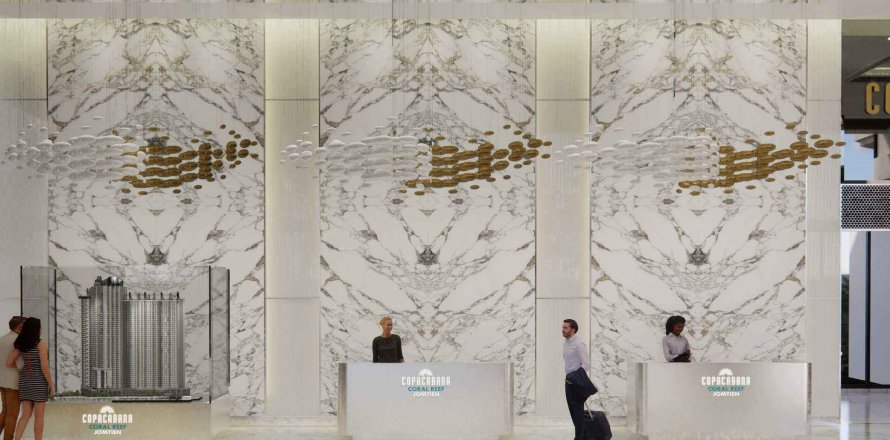 Квартира в Copacaban 2 Coral Reef Jomtien, Паттайя, Таиланд с 2 комнатами № 164970