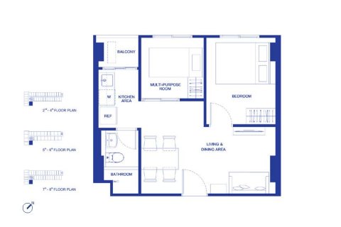 Eigentumswohnung in Hua Hin, Thailand, 1 Schlafzimmer  № 233686 - Foto 23