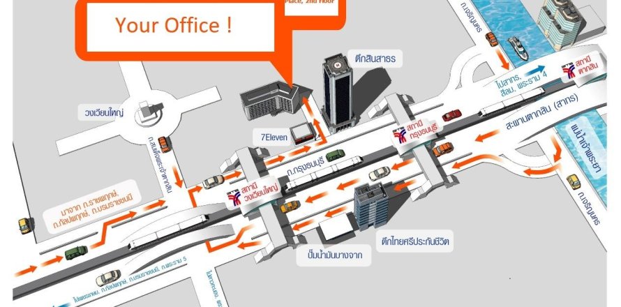 Office à Khlong San, Bangkok, Thaïlande № 170952