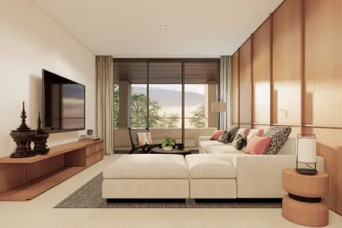 Кондоминиум с 3 спальнями на Пляже Лаян, Таиланд № 153859